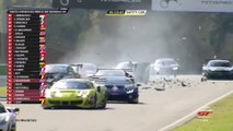 Gt World Challenge Europe 2022 Race Imola De Robiano Huge Crash Traffic Jam Rossi Miss Pit Box