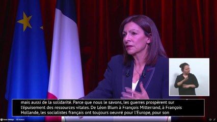 Anne Hidalgo: "Je sais que les temps sont durs pour la gauche"