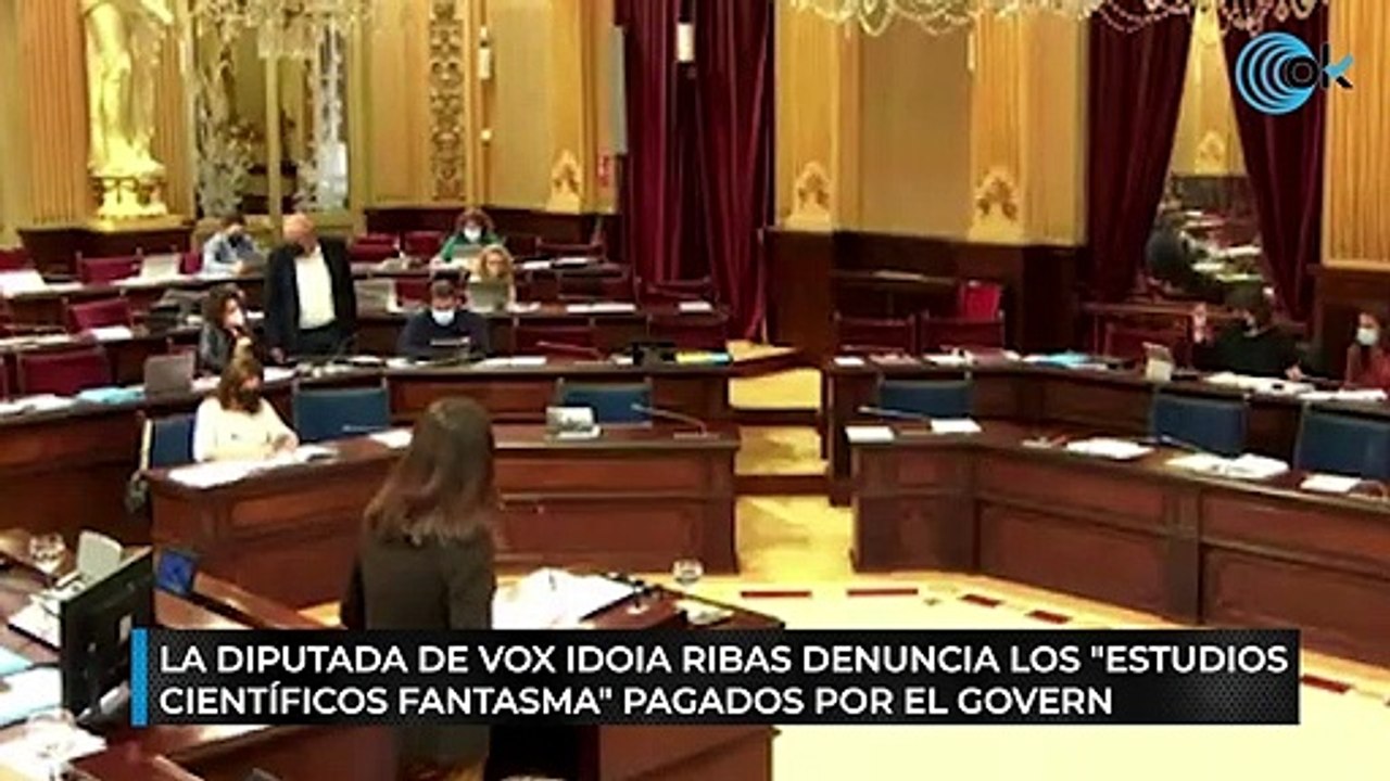 La diputada de Vox Idoia Ribas denuncia los "estudios científicos fantasma" pagados por el Govern