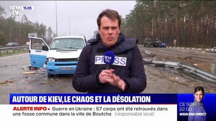 Aux abords de Kiev, l'armée ukrainienne collecte des preuves de potentiels crimes de guerre