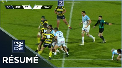PRO D2 - Résumé Stade Montois-Aviron Bayonnais: 15-13 - J25 - Saison 2021/2022