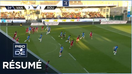 PRO D2 - Résumé RC Vannes-Rouen Normandie Rugby: 28-31 - J25 - Saison 2021/2022