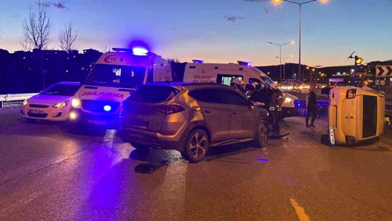 Ümraniye'de Şile otoyolunda kaza: 2 yaralı