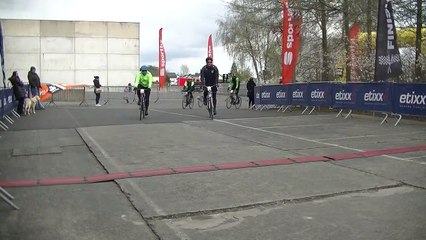 Arrivée Laurent et Eric Tour des Flandres Cyclo 2022