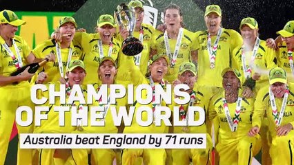 Australia in seventh heaven after World Cup win