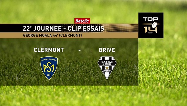 TOP 14 - Essai de George MOALA (ASM) - ASM Clermont - CA Brive - Saison 2021/2022