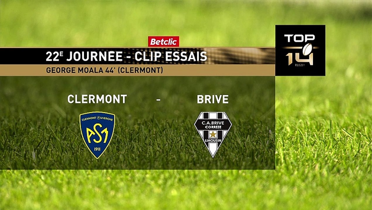 TOP 14 - Essai de George MOALA (ASM) - ASM Clermont - CA Brive - Saison 2021/2022