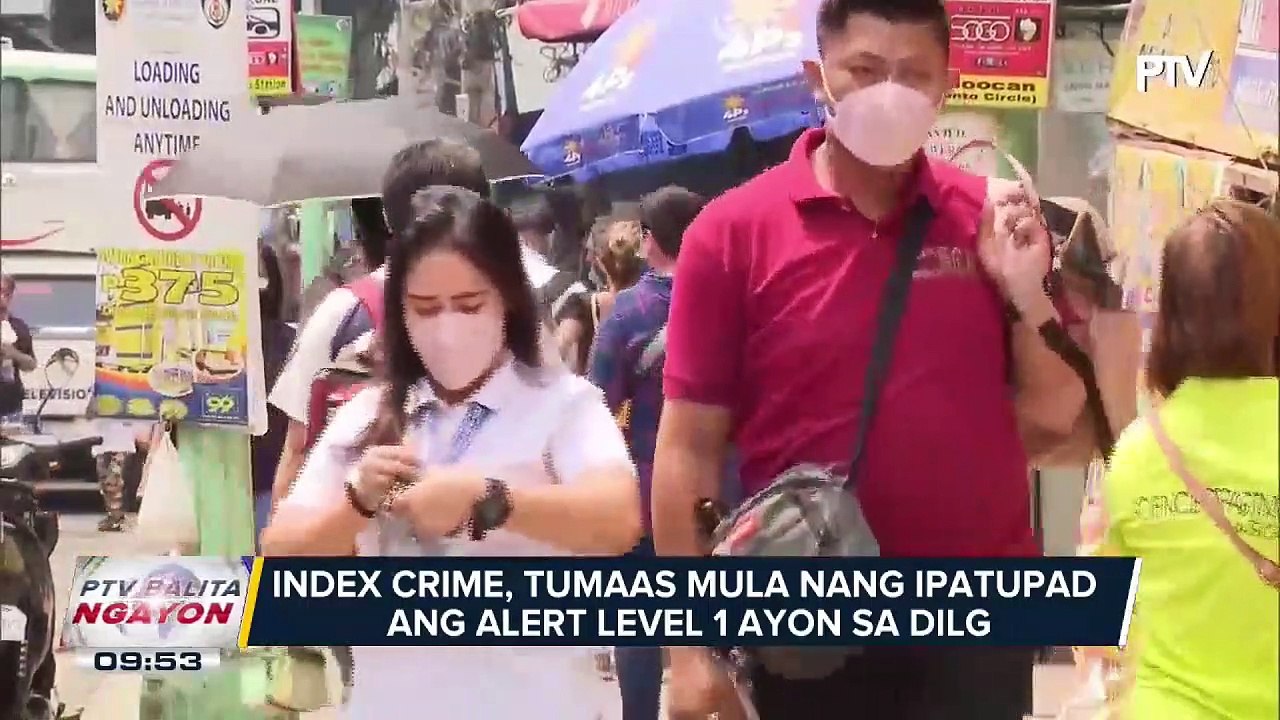 Index crime, tumaas mula nang ipatupad ang Alert Level 1 ayon sa DILG