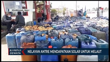 Nelayan Di Jembrana Antri Dapatkan Solar Untuk Melaut