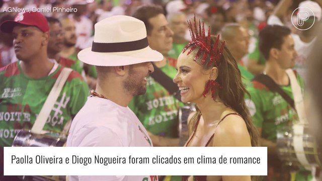 Paolla Oliveira desfila em clima de romance com Diogo Nogueira em ensaio de Carnaval. Fotos
