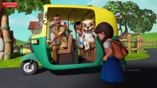 ఆటో రిక్షా మామ వచ్చారు - Auto Rickshaw Song   Telugu Rhymes for Children   Infobells