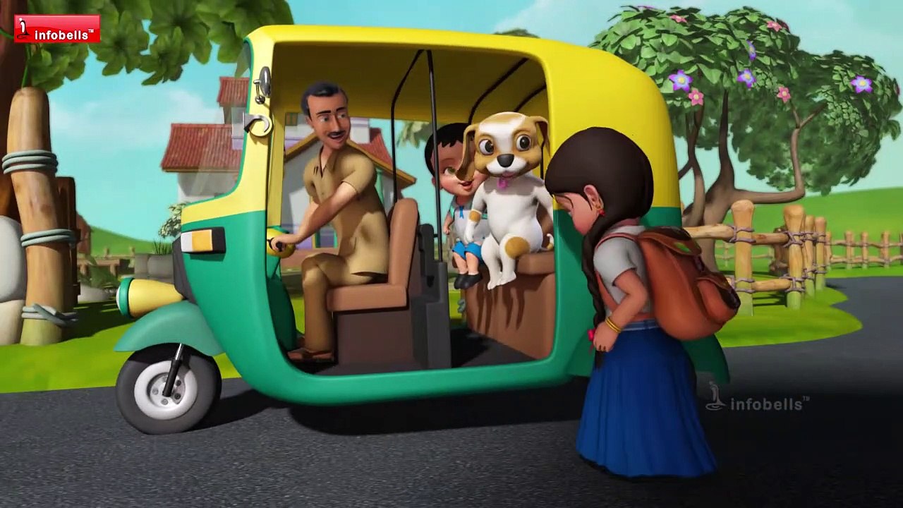 ఆటో రిక్షా మామ వచ్చారు - Auto Rickshaw Song   Telugu Rhymes for Children   Infobells