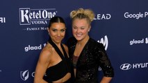 Jenna Johnson, JoJo Siwa attend the 33rd Annual GLAAD Media Awards red carpet in Los Angeles