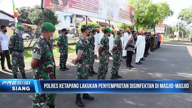 Polres Ketapang Laksanakan Penyemprotan Disinfektan di Masjid-masjid