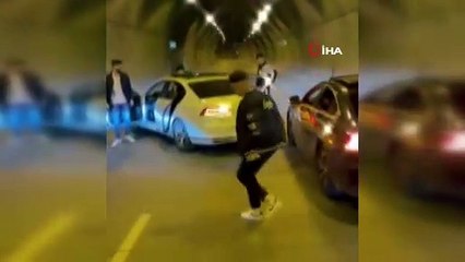 Tüneli trafiğe kapatıp bakın ne yaptılar: Şahıslar ceza yağmuruna tutuldu