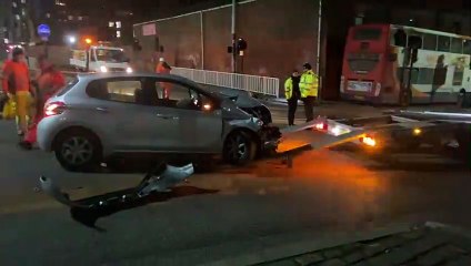 Double decker bus and car involved in crash in Sheffield