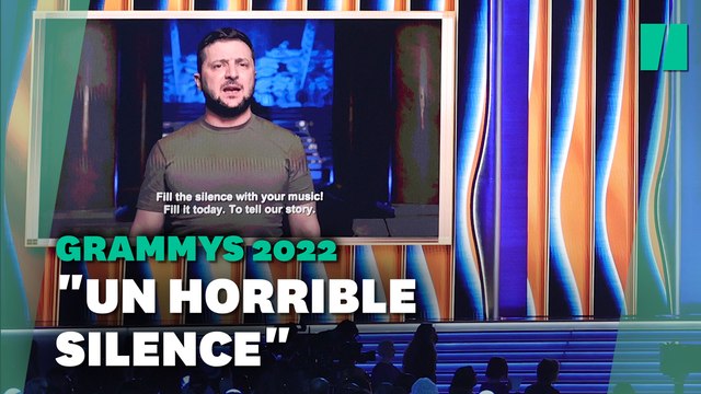 Aux Grammy Awards, Volodymyr Zelensky s'exprime lors d'une allocution enregistrée