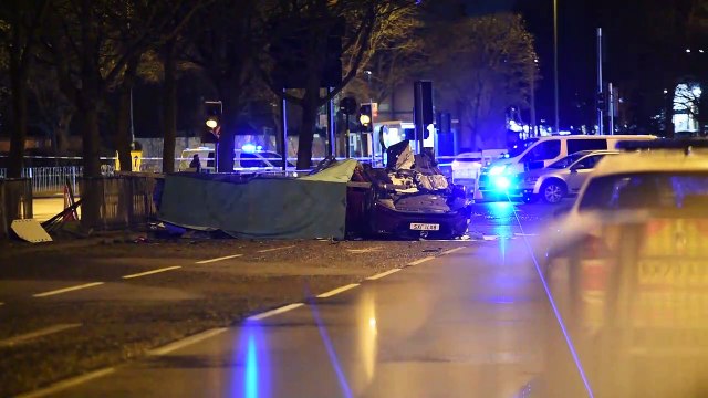 Police investigate a fatal collision on Coventry Road, near to the junction of Kings Road in south Yardley on April 1
