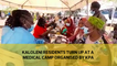 Kaloleni residents turned up at a medical camp organised by KPA