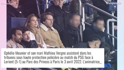 Ophélie Meunier et son mari Mathieu Vergne : sous haute protection au Parc, pour assister au show Mbappé