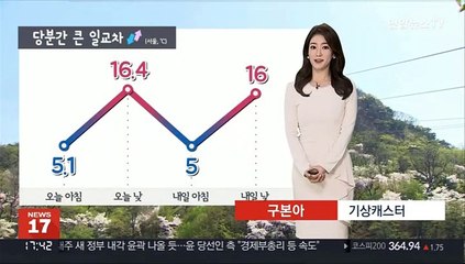 [날씨] 서울 벚꽃 공식 개화…내일 절기 청명, 큰 일교차