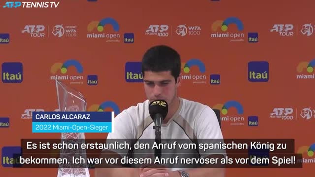 Alcaraz zu anruf von spanischem könig: "erstaunlich"