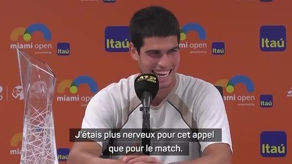Miami - Alcaraz : "C'est assez incroyable de recevoir un appel du roi d'Espagne"