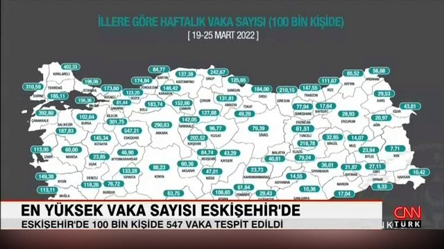 Bakan Koca, İllere göre haftalık vaka haritasını paylaştı