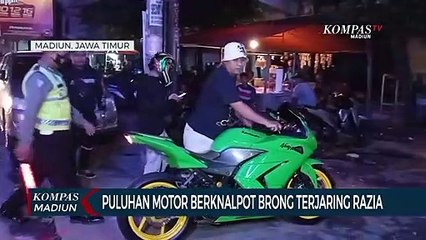 Puluhan Motor Berknalpot Brong Terjaring Razia
