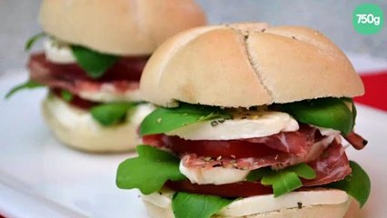 Hamburger façon caprese et coppa