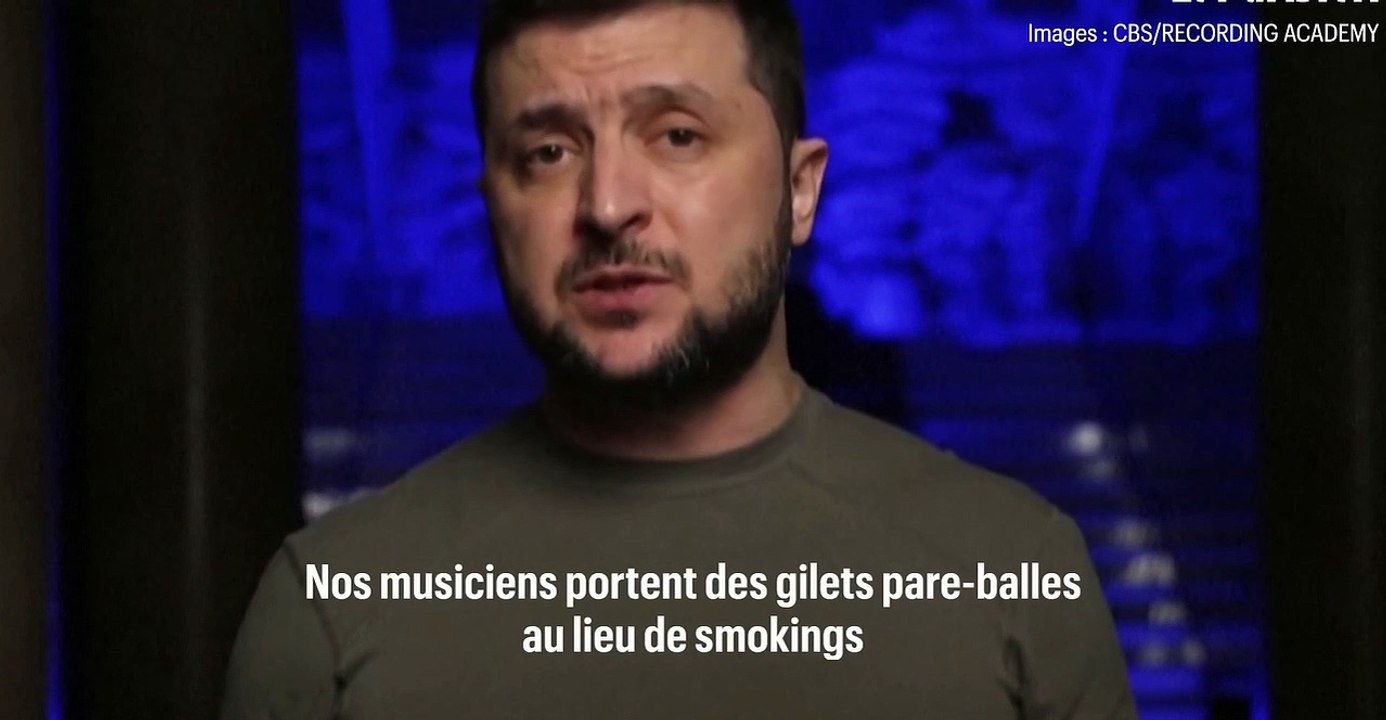 Volodymyr Zelensky s'exprime aux Grammys Awards 2022