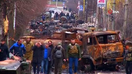 Bucha’da imha edilen Rus konvoyu görüntülendi