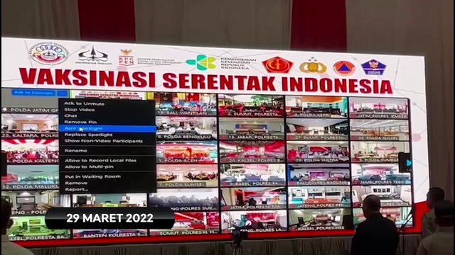 Kapolri Sepekan : Kapolri Hadir Dalam Pelaksanaan Vaksinasi Serentak 34 Polda