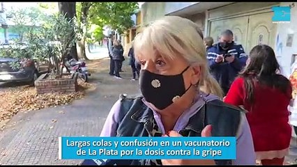 Tải video: Largas colas y confusión en un vacunatorio de La Plata por la dosis contra la gripe