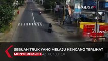 Detik-detik Truk Tabrak Lari Pengendara Sepeda Motor Hingga Tewas di Blitar