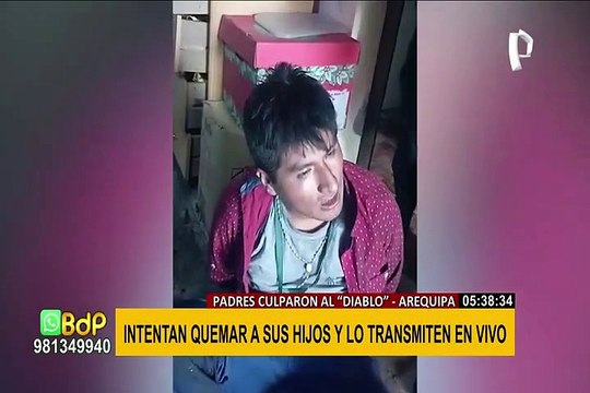 Arequipa: padres fueron intervenidos cuando intentaban quemar a sus hijos en ritual satánico