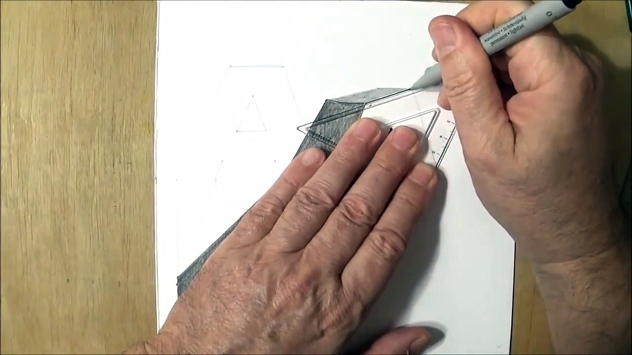 Very Easy Corner Art - How to Draw Letter A in the Three Dimension - 3D Trick Art