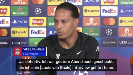 Van Dijk “geschockt” von van Gaals Krebsdiagnose