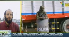 Gremio de transportistas peruanos exigen solución gubernamental