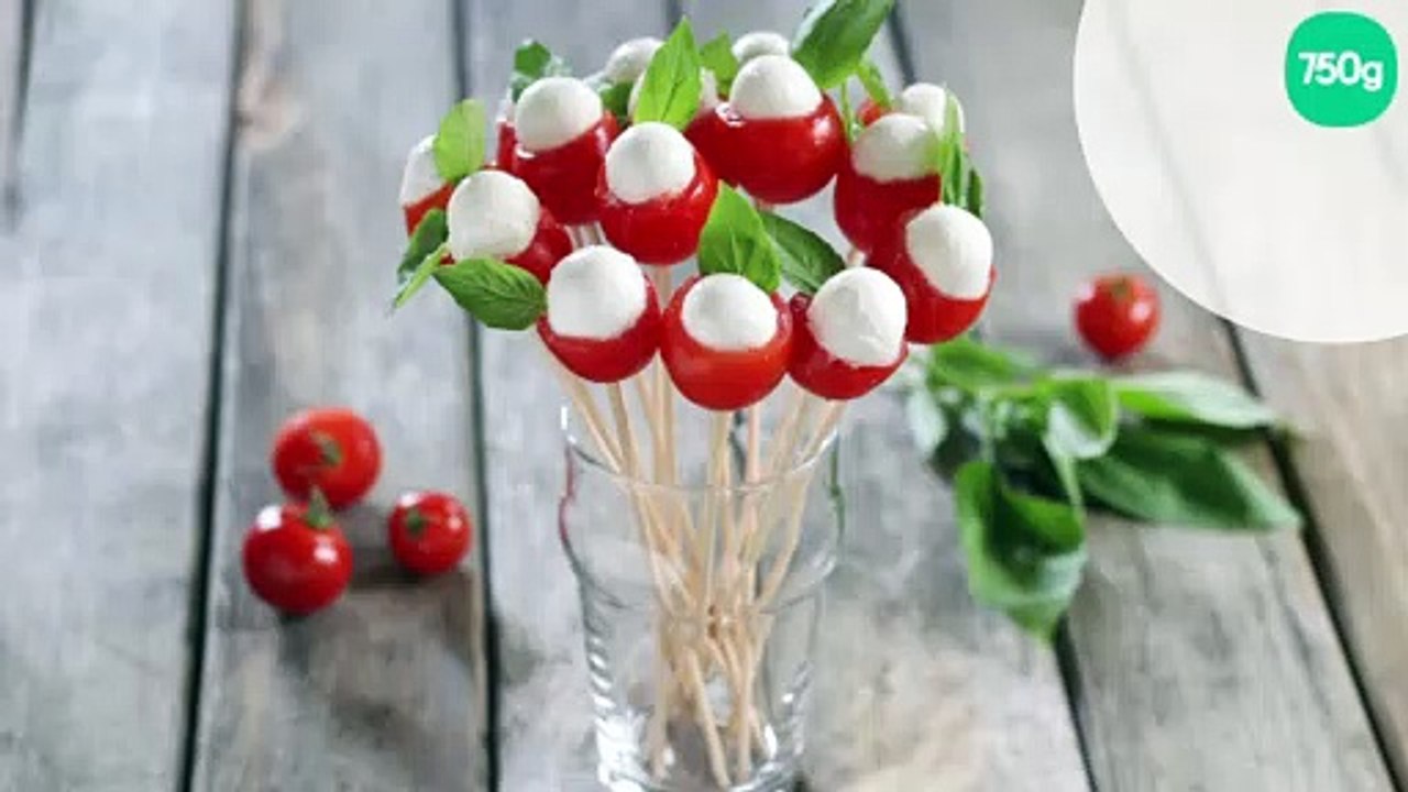 Bouquet de tomates cerises et mozza