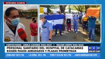 Pago de salarios, continúa exigiendo personal del hospital “Santo Hermano Pedro”, Catacamas
