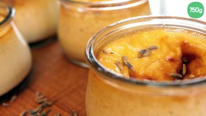 Crème caramel légère à la lavande