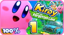 Kirby and the Forgotten Land Walkthrough Part 1 (Switch) 100% World 1 - Intro   Level 1