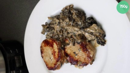Médaillon de veau au cognac et trompettes