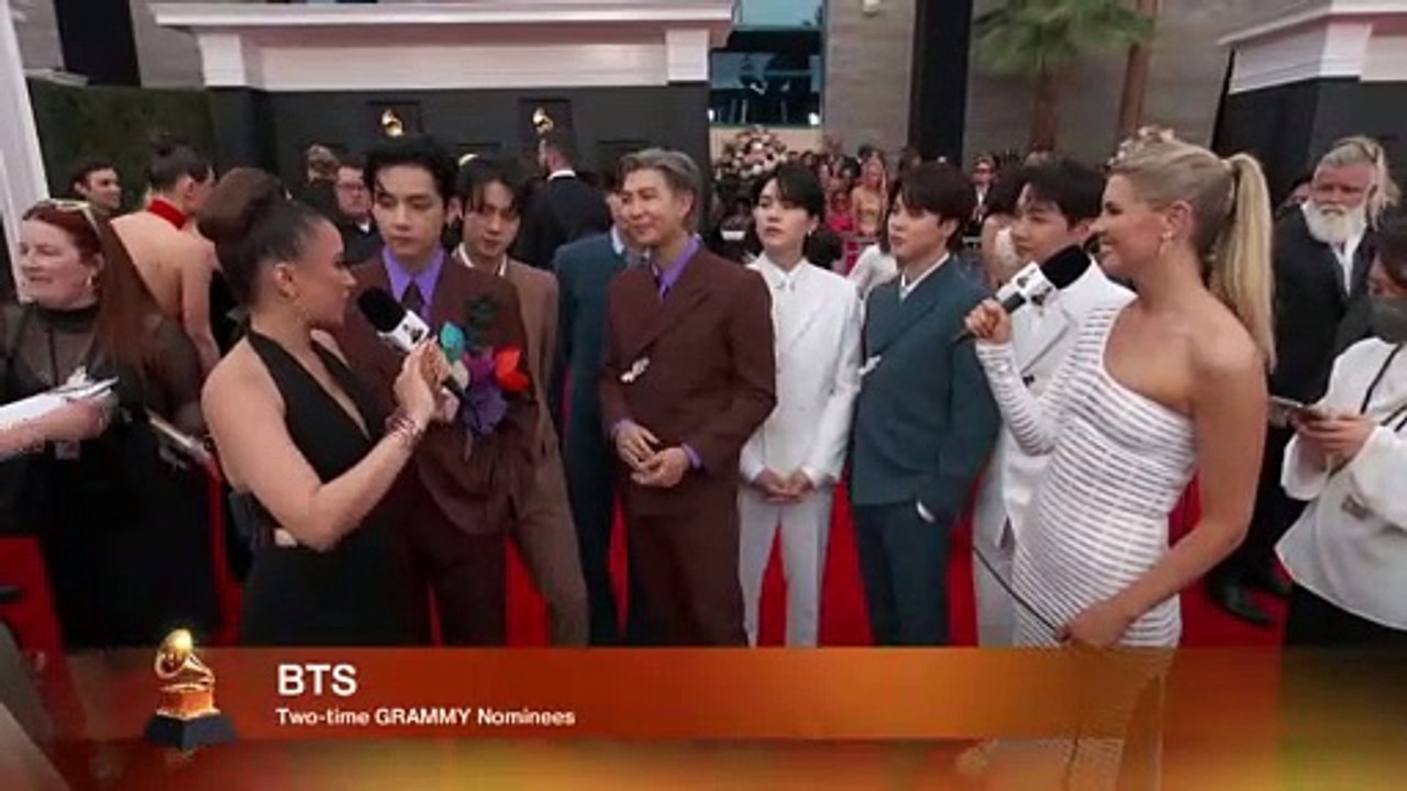 BTS Red Carpet Interview - 2022 GRAMMYs