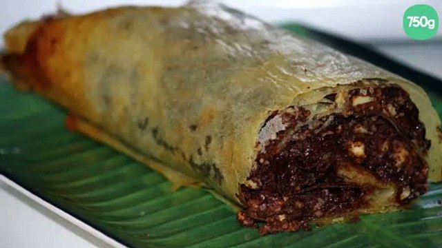 Croustillant de bûche au chocolat à la pâte Filo