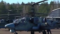 The Russian Defense Ministry has published footage of the operation of Ka-52 attack helicopters