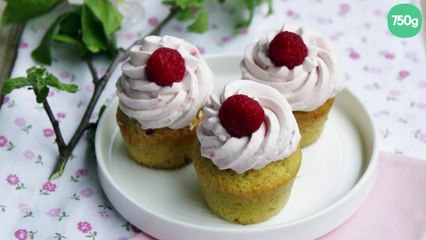 Mini cupcakes pistache et framboises