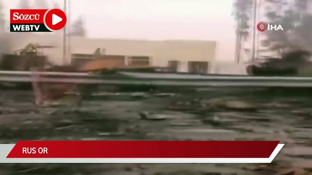 Rus ordusundan temizlenen Kiev-Jitomir karayolu görüntülendi