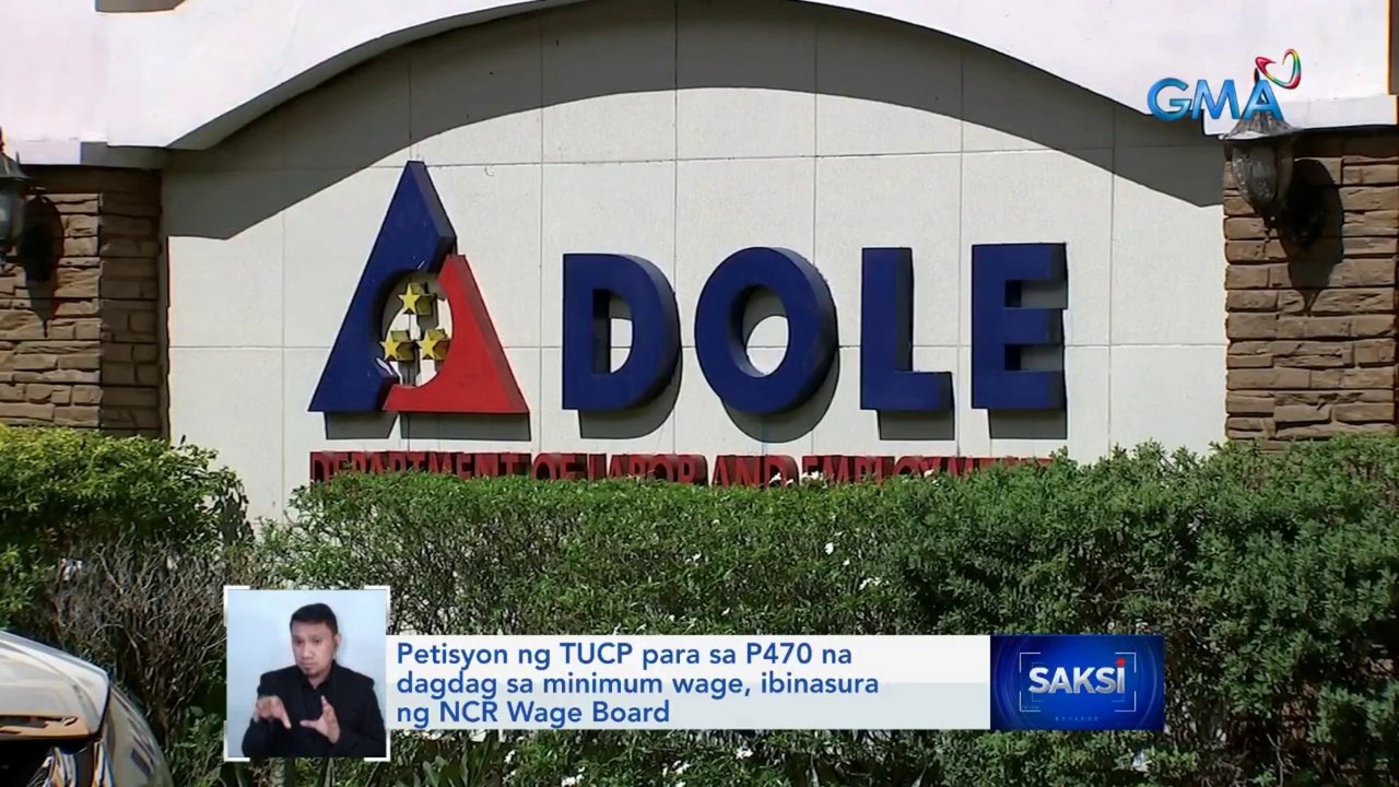 Petisyon ng TUCP para sa P470 na dagdag sa minimum wage, ibinasura ng NCR Wage Board | Saksi